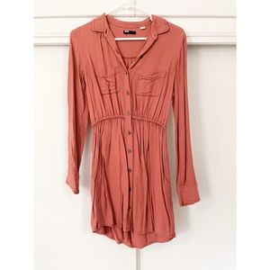 BDG (UO) button down dress with cinched waist